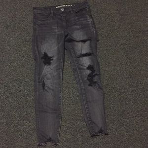 Black super stretch high rise jegging